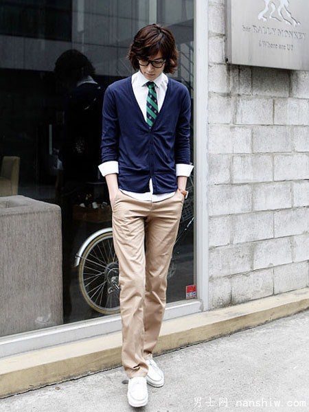 男士開衫毛衣、針織衫搭配